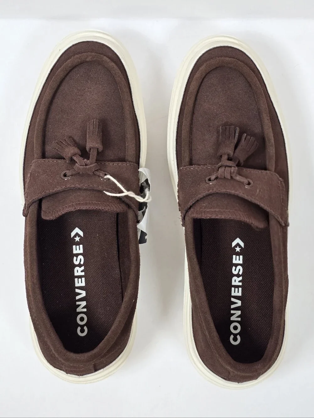 Converse Chuck Taylor Suede Lugged Heel Loafers Chocolate Brown Platforms Sz 7.5